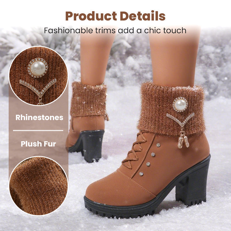 Crissa – Damenstiefel mit Dicken Absätzen