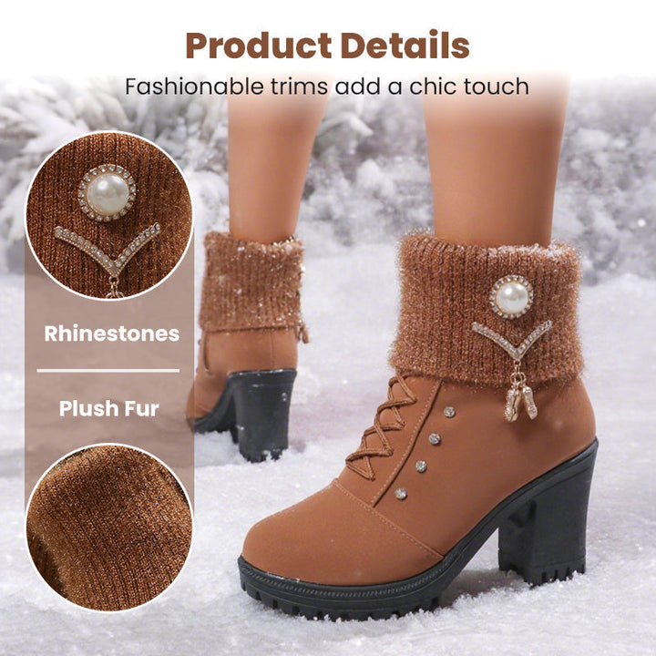 Crissa – Damenstiefel mit Dicken Absätzen