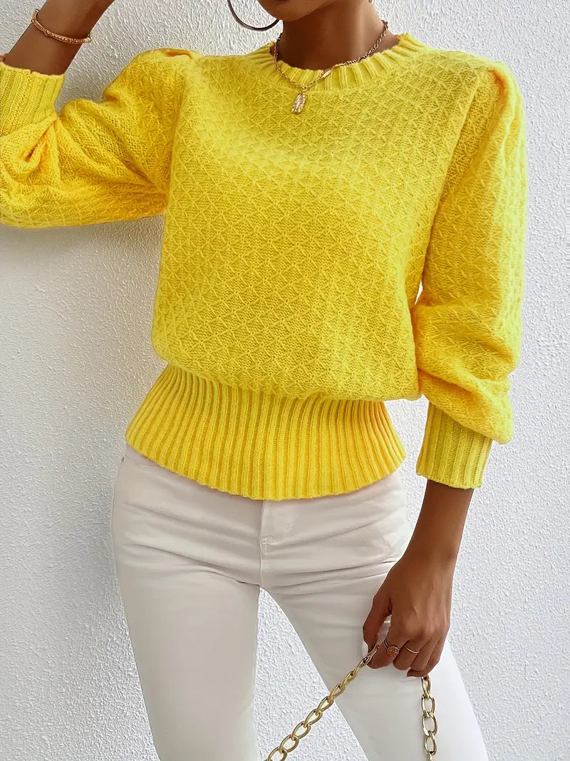 Charmela – Eleganter Pullover mit Puffärmeln