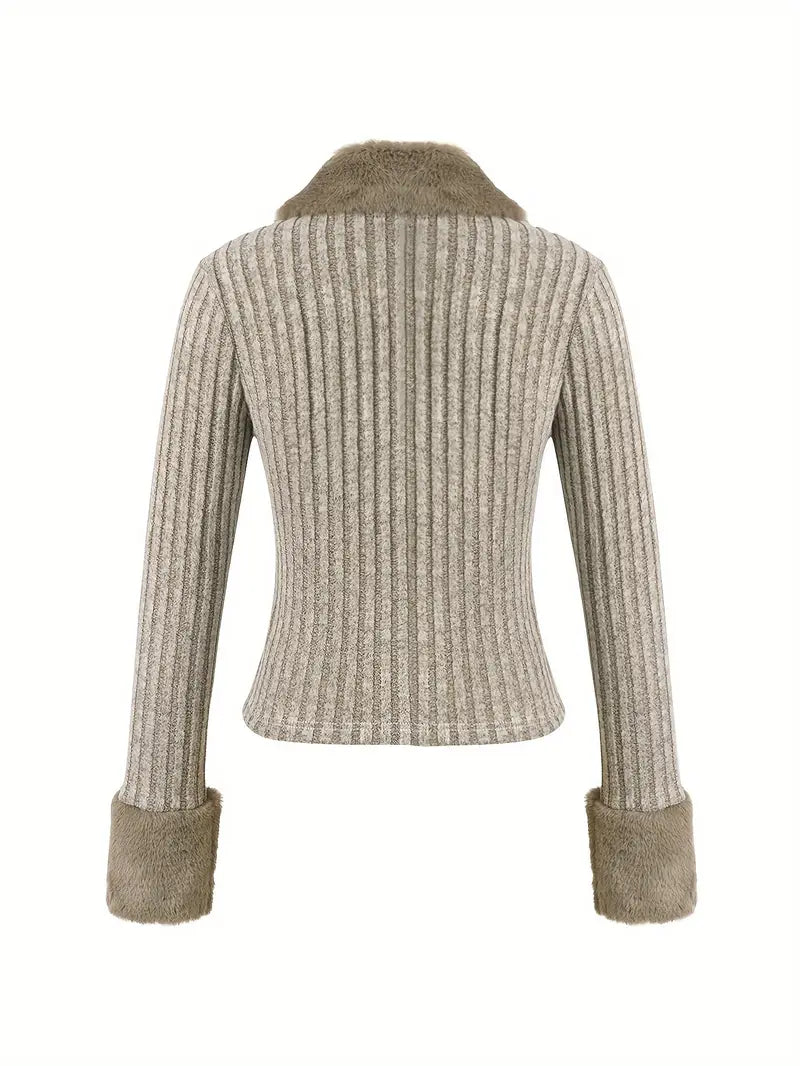 Jyoti – Eleganter Pullover mit Reißverschluss