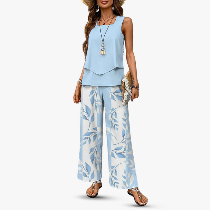 Amara – Premium Zweiteiliges Set mit Ärmellosem Top und Hose