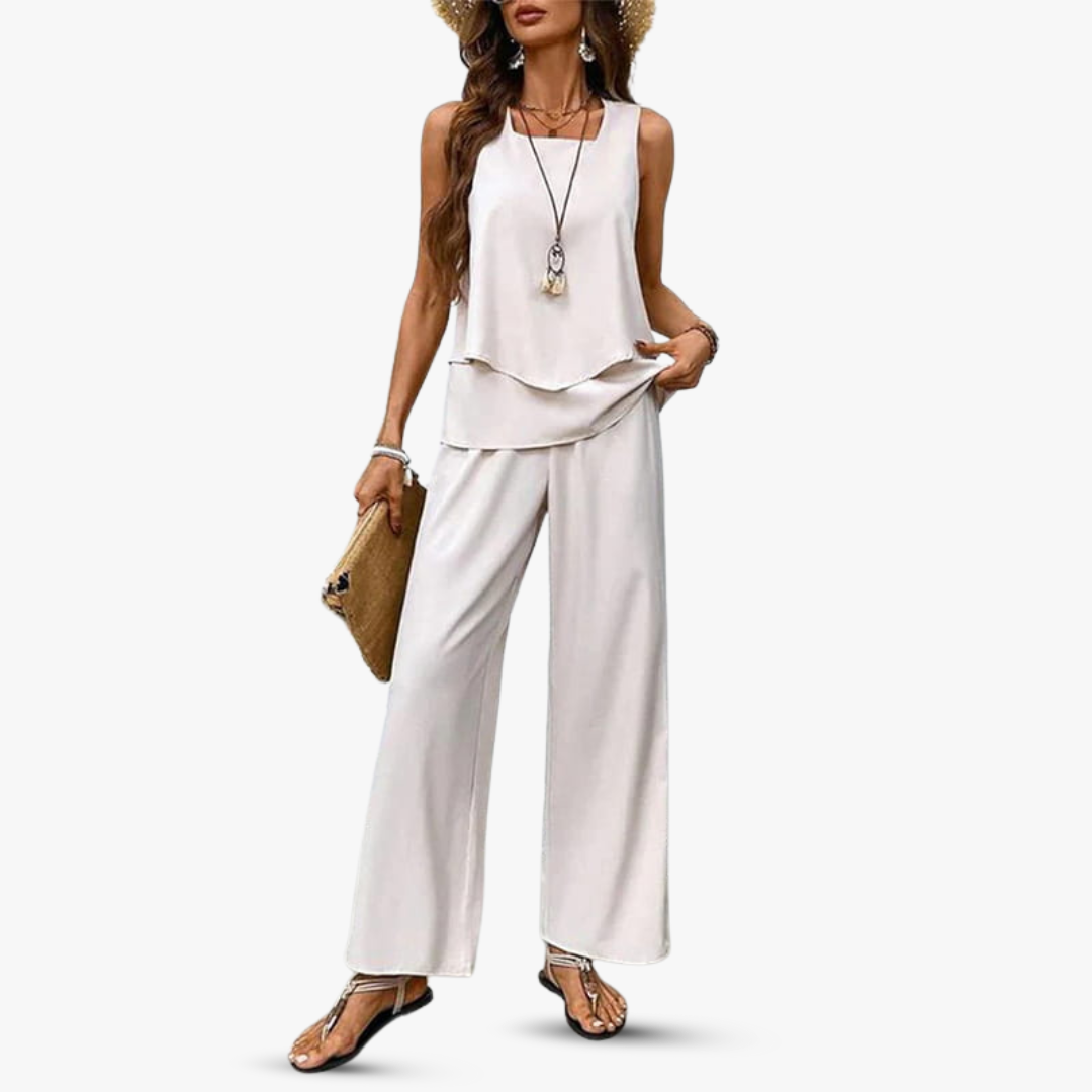 Amara – Premium Zweiteiliges Set mit Ärmellosem Top und Hose