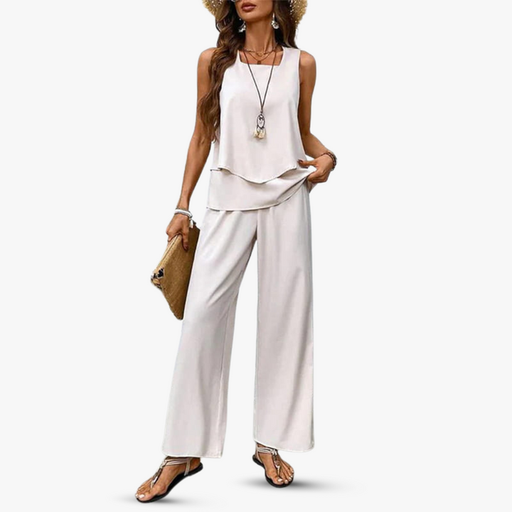 Amara – Premium Zweiteiliges Set mit Ärmellosem Top und Hose