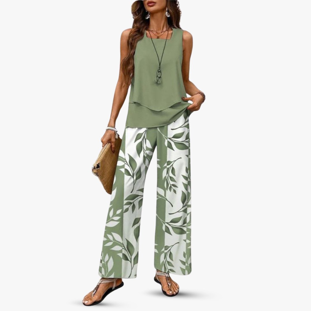 Amara – Premium Zweiteiliges Set mit Ärmellosem Top und Hose