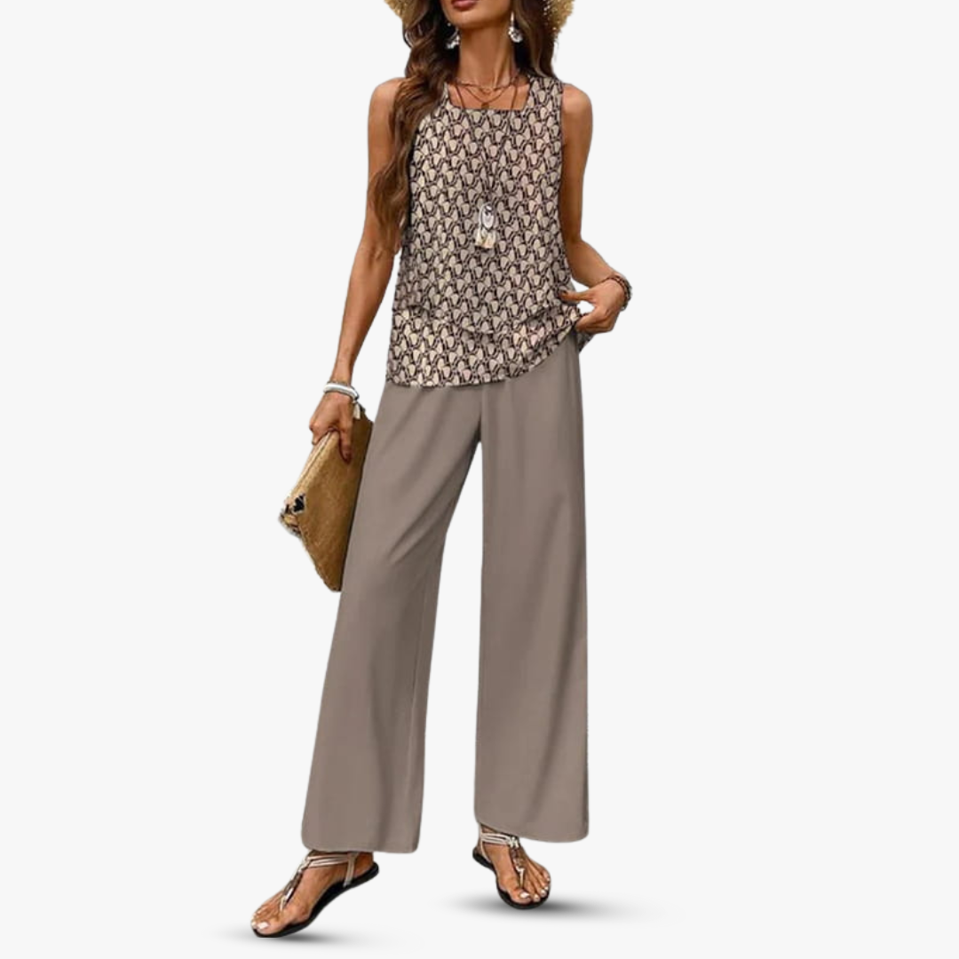 Amara – Premium Zweiteiliges Set mit Ärmellosem Top und Hose