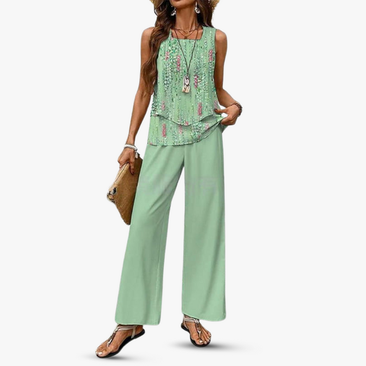 Amara – Premium Zweiteiliges Set mit Ärmellosem Top und Hose