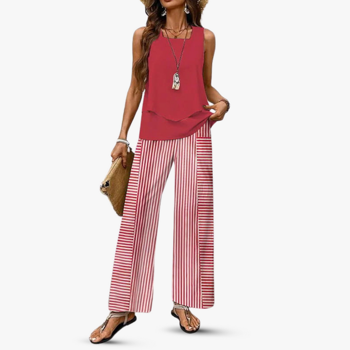 Amara – Premium Zweiteiliges Set mit Ärmellosem Top und Hose