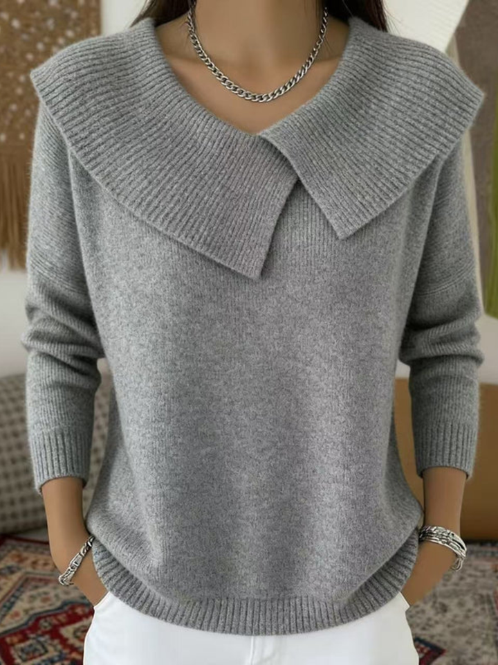 Railyn - Pullover mit Weitem Kragen