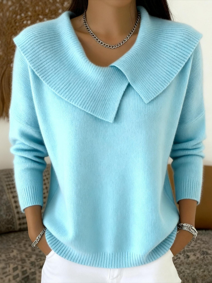 Railyn - Pullover mit Weitem Kragen