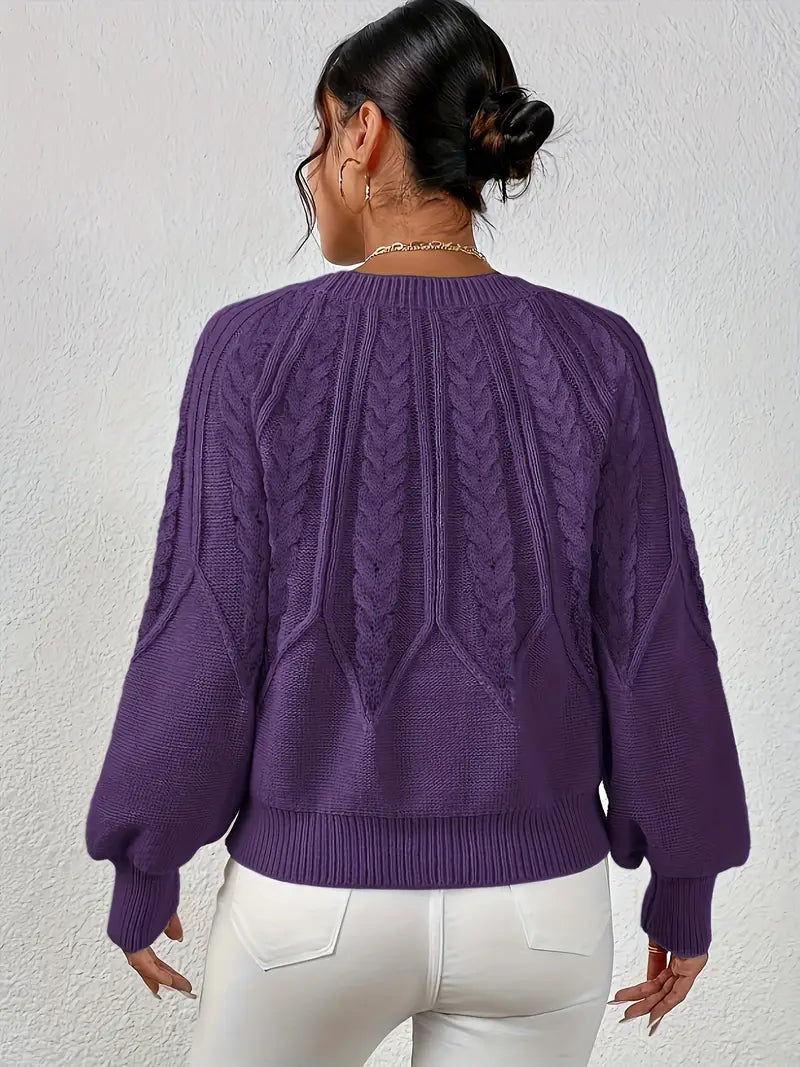 Yashodha – Stylischer Strickpullover mit Puffärmeln