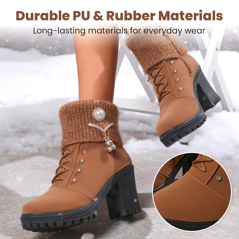 Crissa – Damenstiefel mit Dicken Absätzen