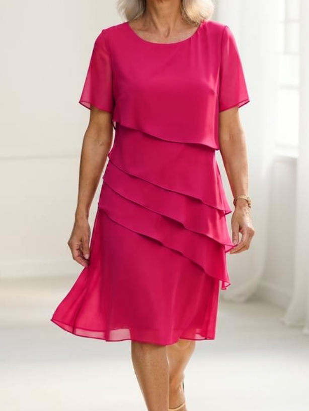 Linda - Elegantes Komfort-Rüschenkleid