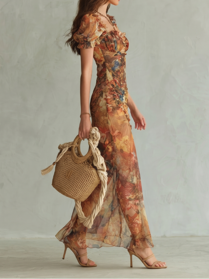 Ciel - Midikleid mit Volantärmeln