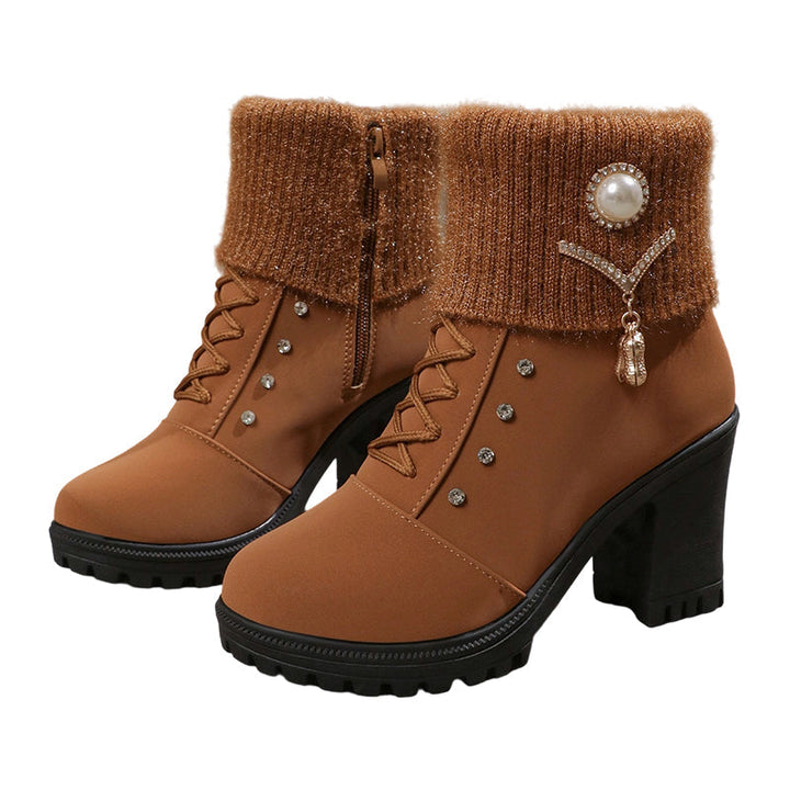 Crissa – Damenstiefel mit Dicken Absätzen