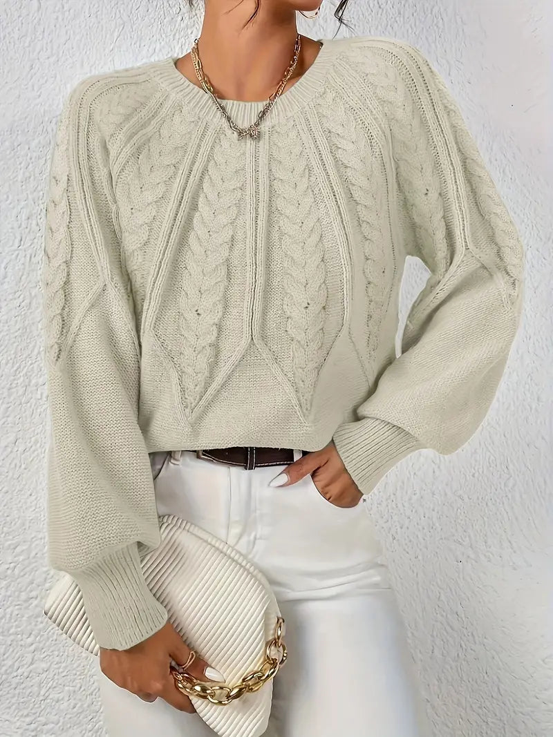 Yashodha – Stylischer Strickpullover mit Puffärmeln