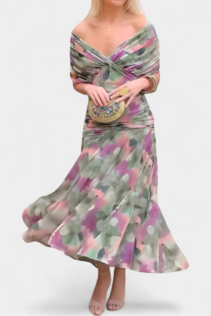Sarah - Langes Blumenkleid