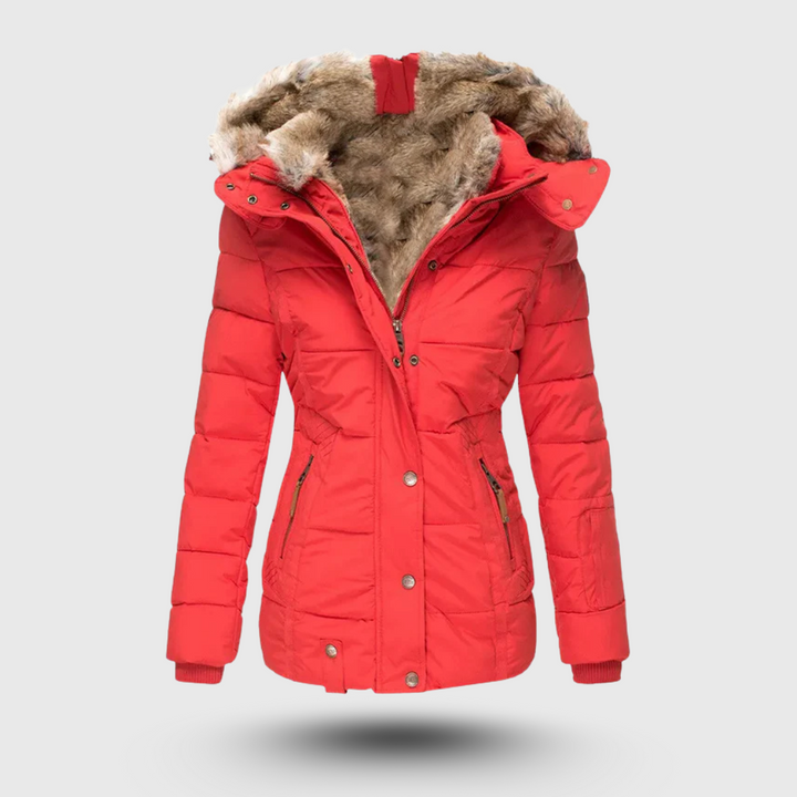 Hanne – Winterjacke mit Flauschigem Kragen und Schmaler Passform