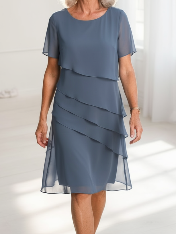 Linda - Elegantes Komfort-Rüschenkleid