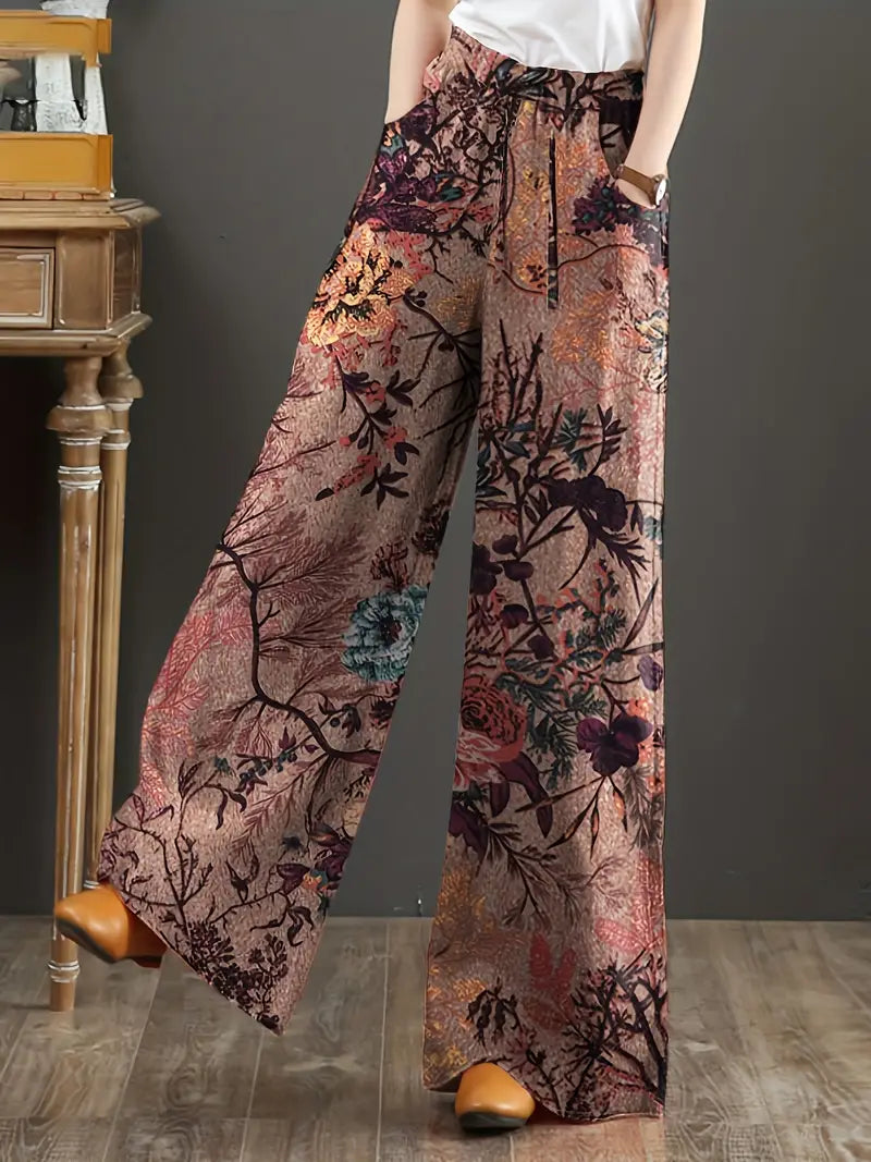 Jia – Hose mit weitem Bein und Blumenmuster