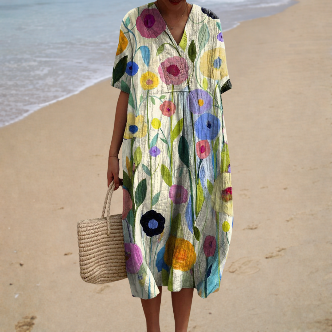 Sommer Blumig Kleid