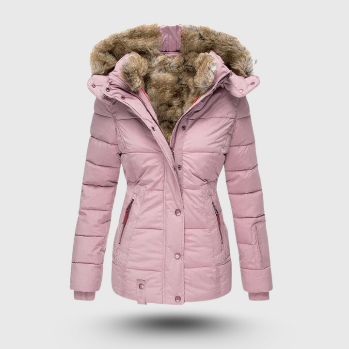 Hanne – Winterjacke mit Flauschigem Kragen und Schmaler Passform
