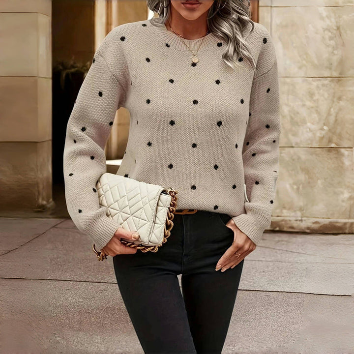 Nena – Gestrickter Pullover mit Punkten