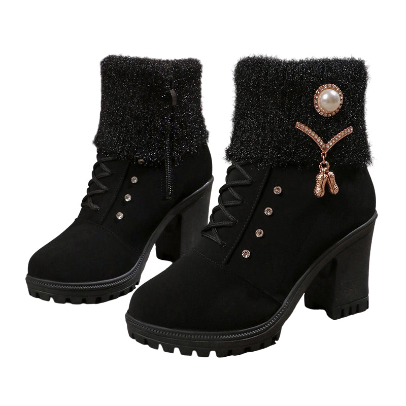 Crissa – Damenstiefel mit Dicken Absätzen