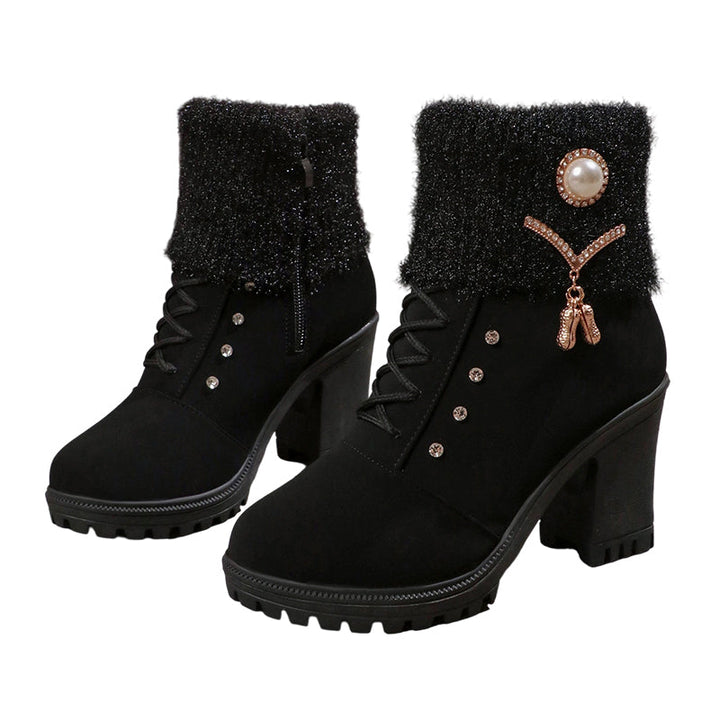 Crissa – Damenstiefel mit Dicken Absätzen