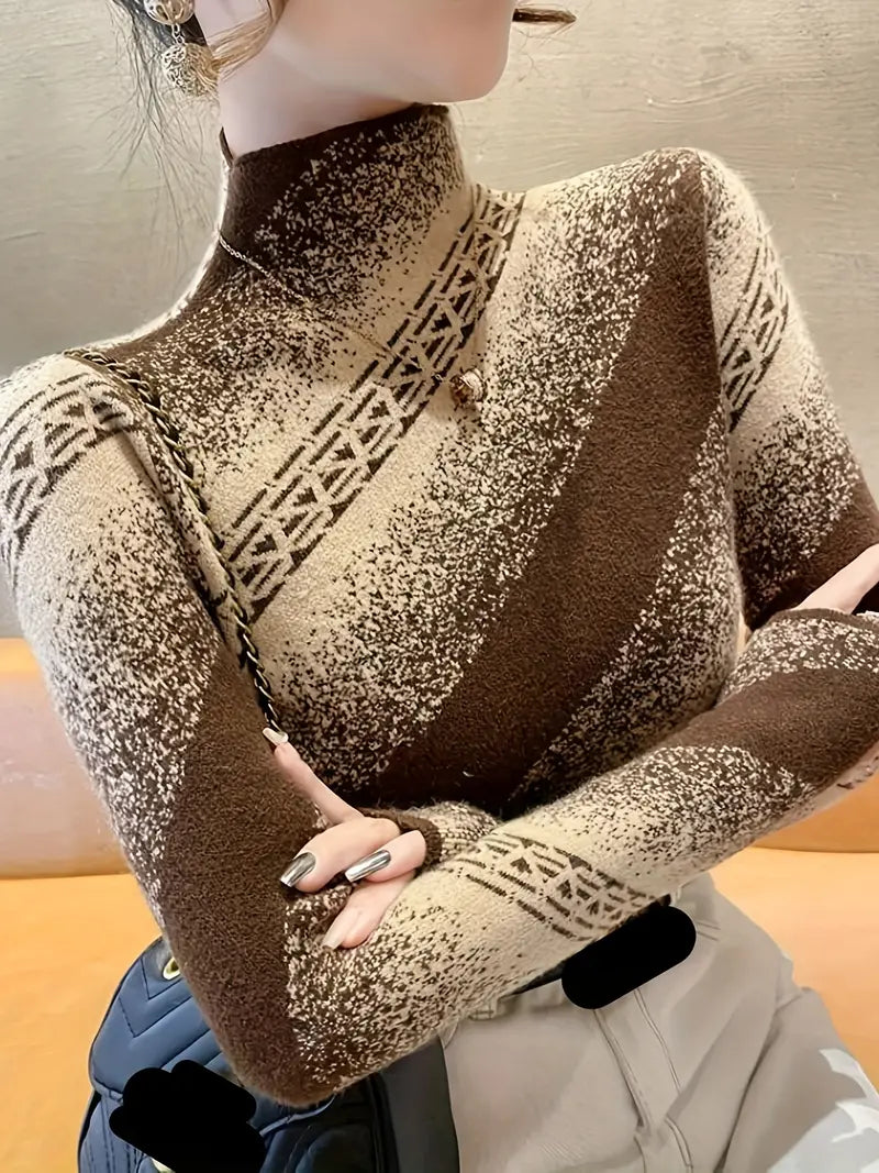 Mayla – Eleganter Gestreifter Strickpullover