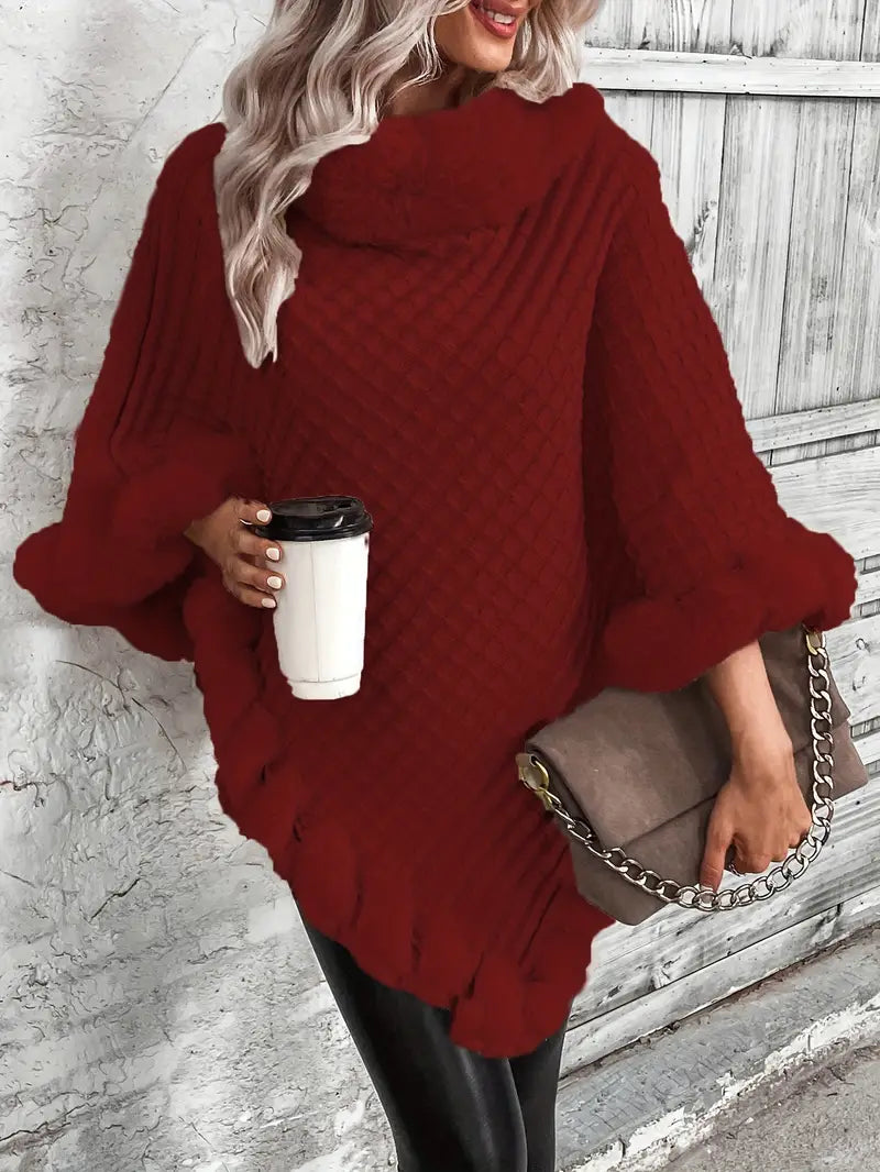 Dahlia – Strickpullover im Poncho-Stil