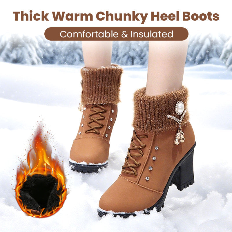 Crissa – Damenstiefel mit Dicken Absätzen