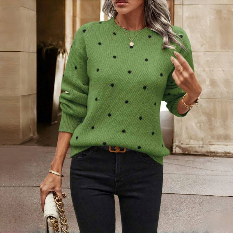 Nena – Gestrickter Pullover mit Punkten