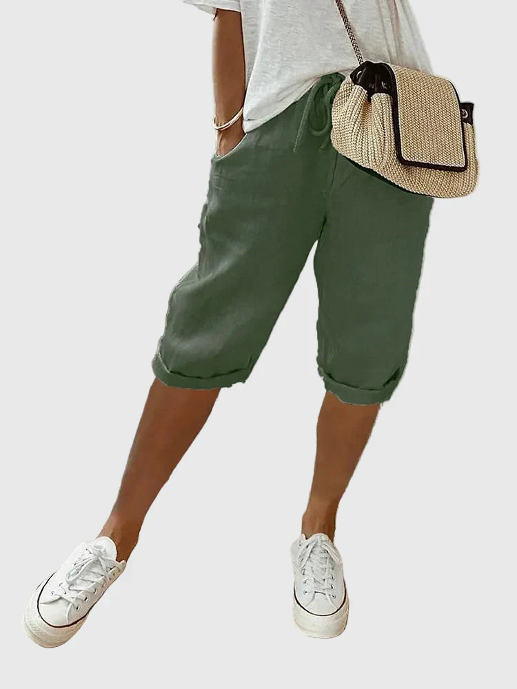 Gella - Leichte Shorts aus Baumwoll-Leinen