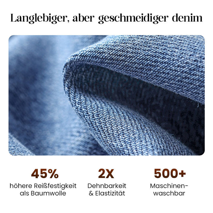 Mercy - Damen-Vintage-Hochbund-Weitbeinjeans
