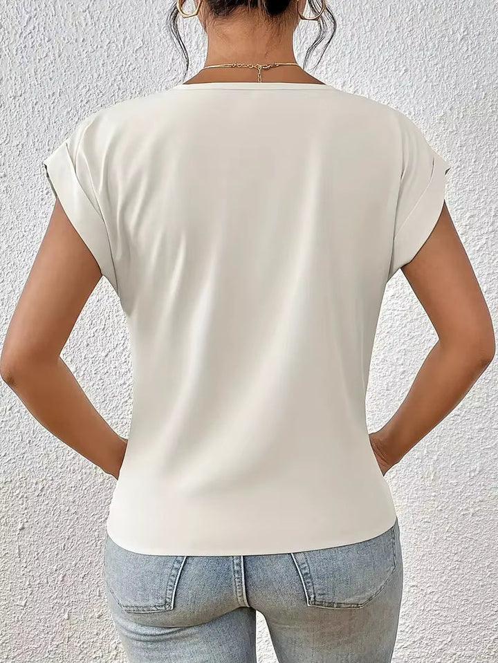 Geormina - Top mit V-Ausschnitt und Stretchanteil