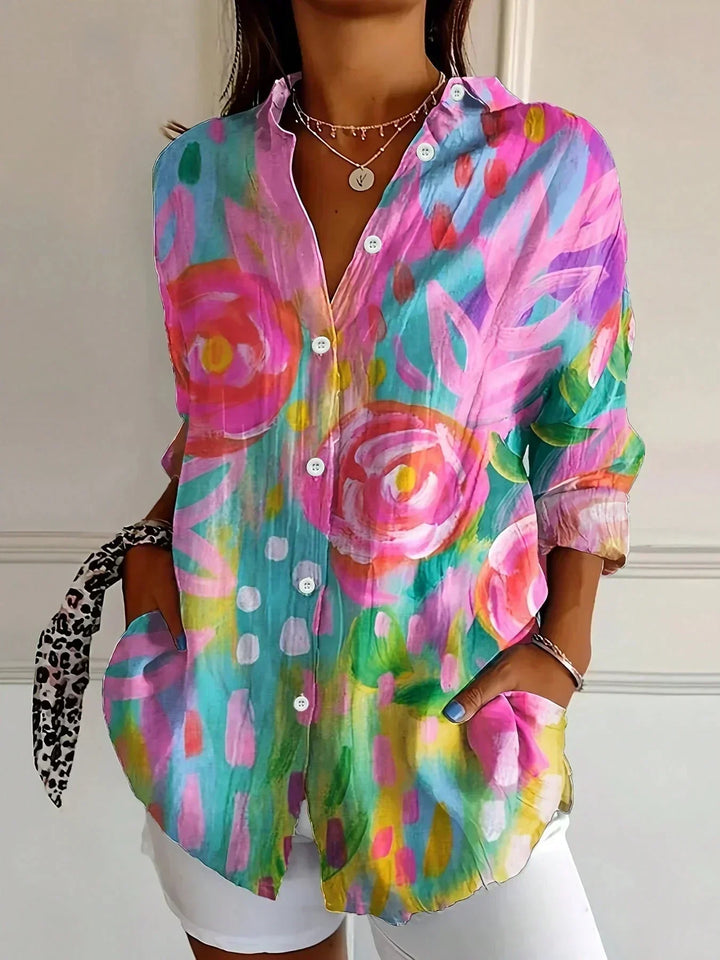Donnabelle - Bluse mit Abstraktem Muster