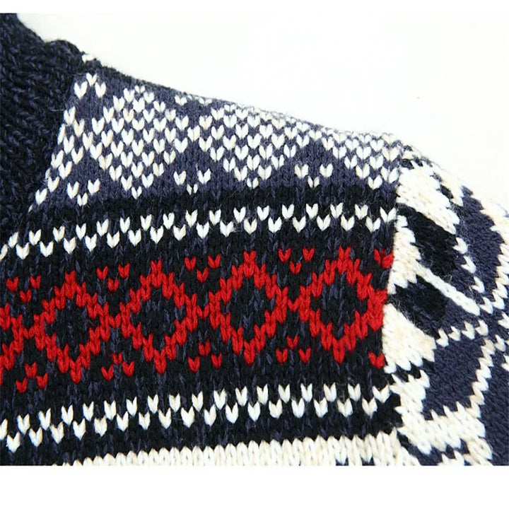 Logan | Vintage Strickjacke mit Reißverschluss