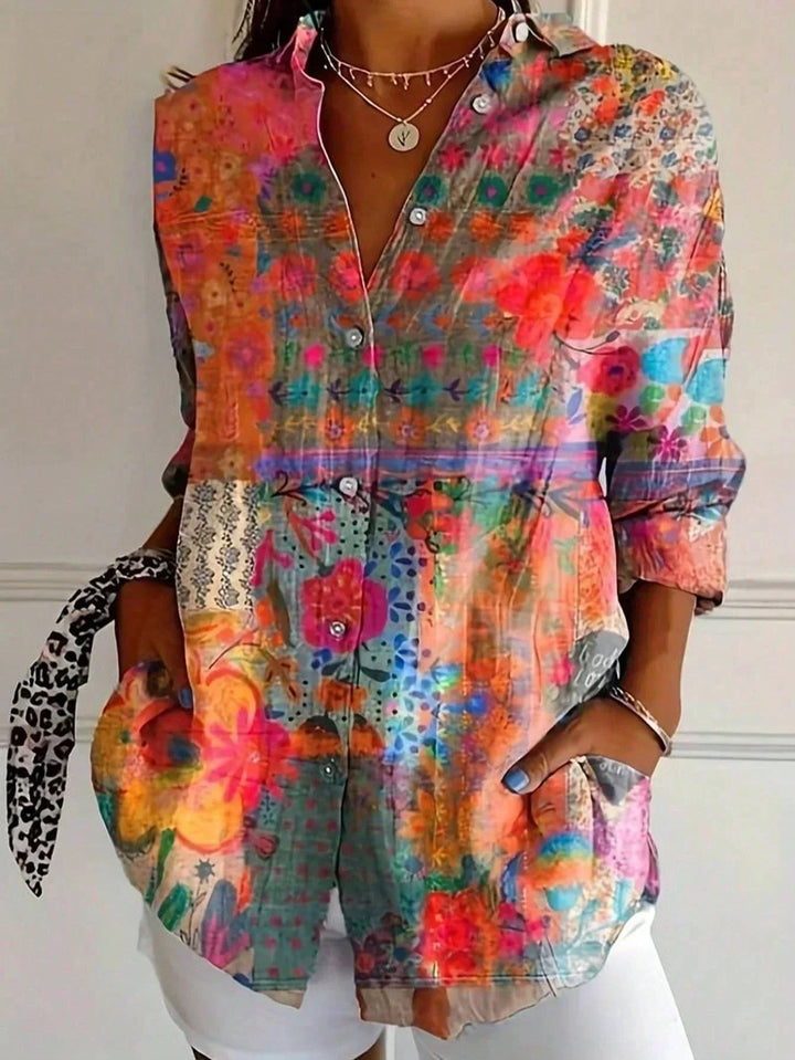 Donnabelle - Bluse mit Abstraktem Muster