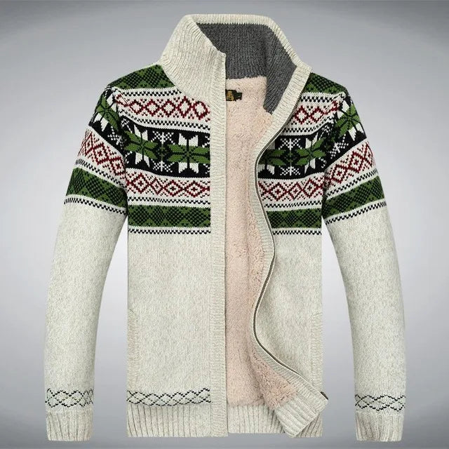 Logan | Vintage Strickjacke mit Reißverschluss