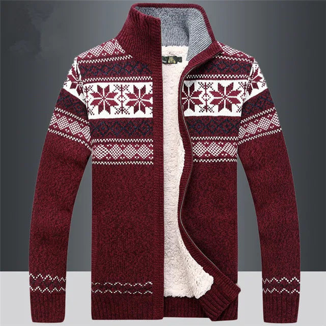 Logan | Vintage Strickjacke mit Reißverschluss