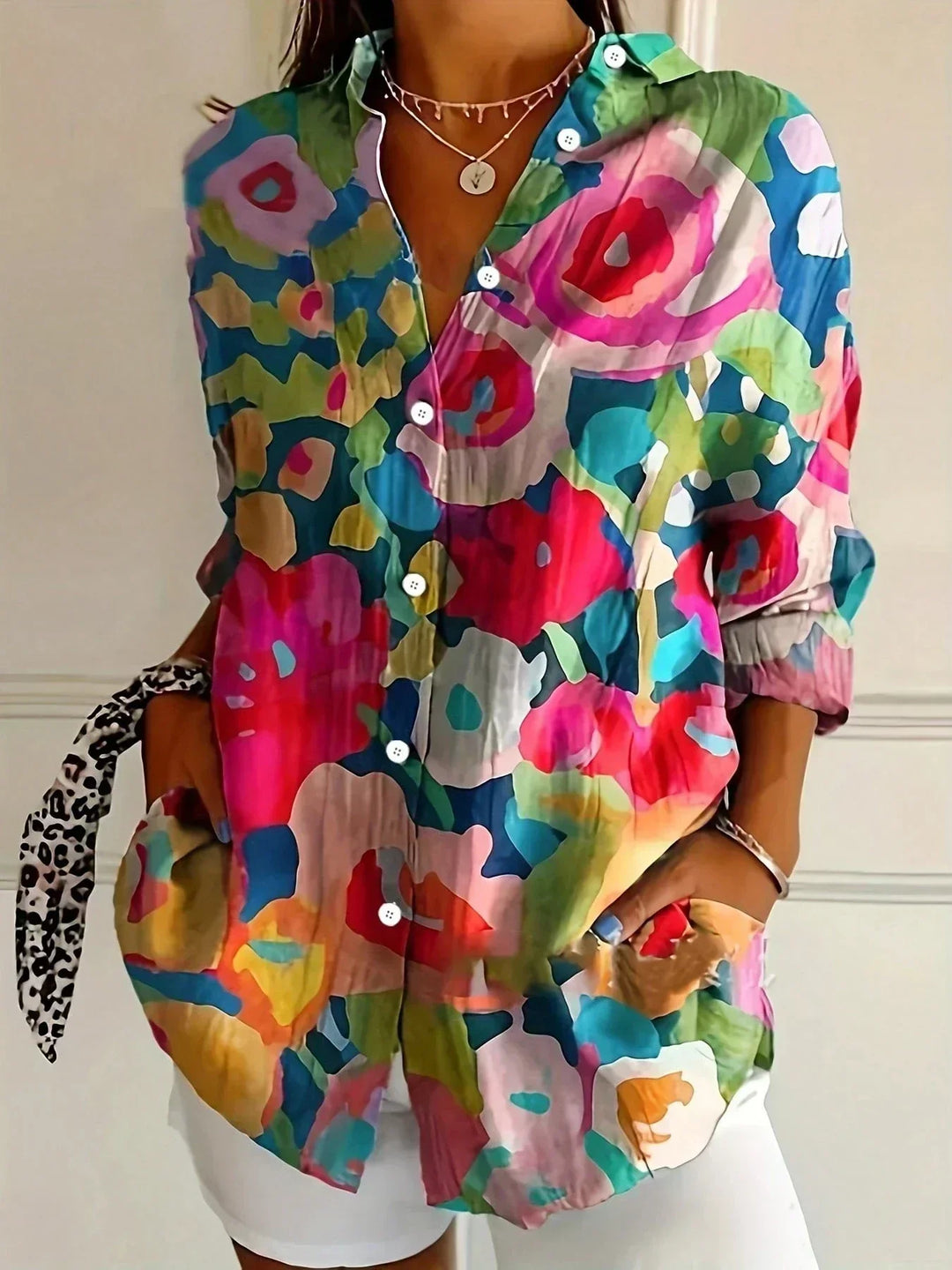 Donnabelle - Bluse mit Abstraktem Muster