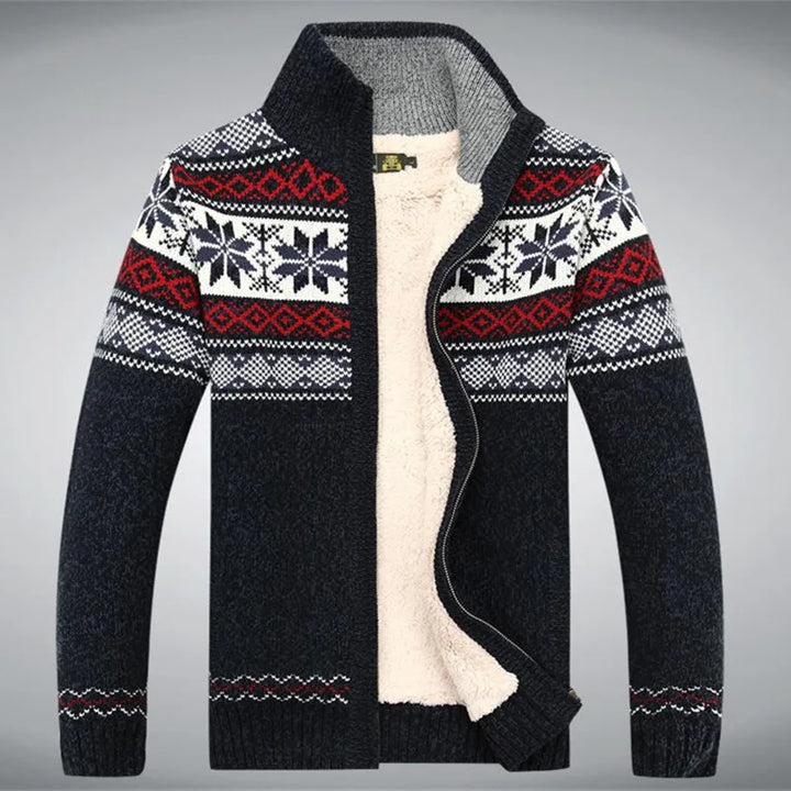 Logan | Vintage Strickjacke mit Reißverschluss