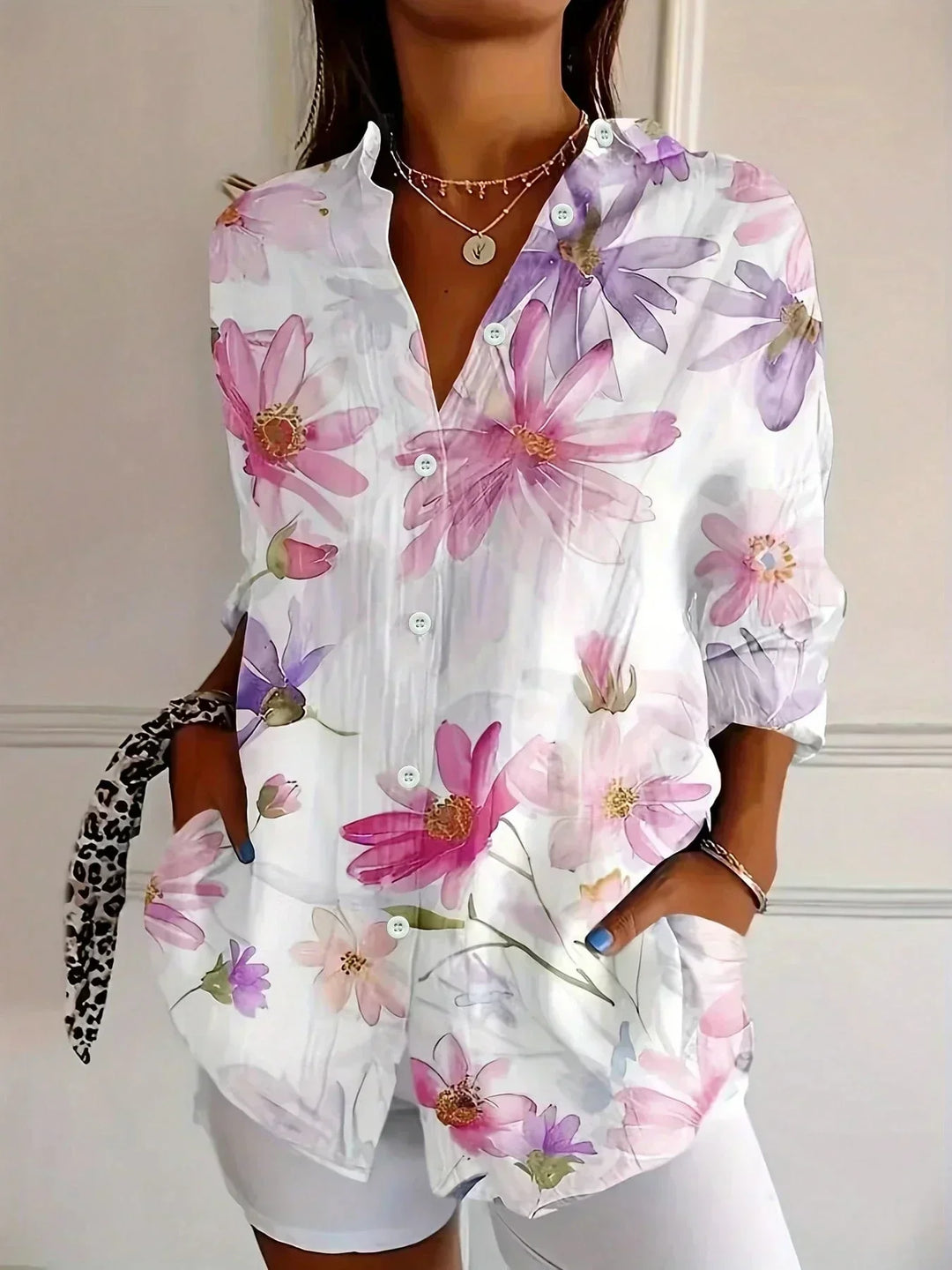 Donnabelle - Bluse mit Abstraktem Muster