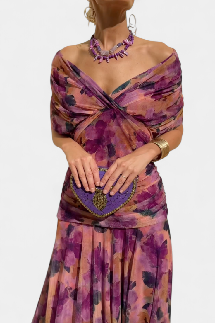 Sarah - Langes Blumenkleid
