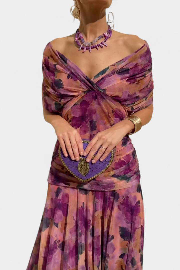 Sarah - Langes Blumenkleid
