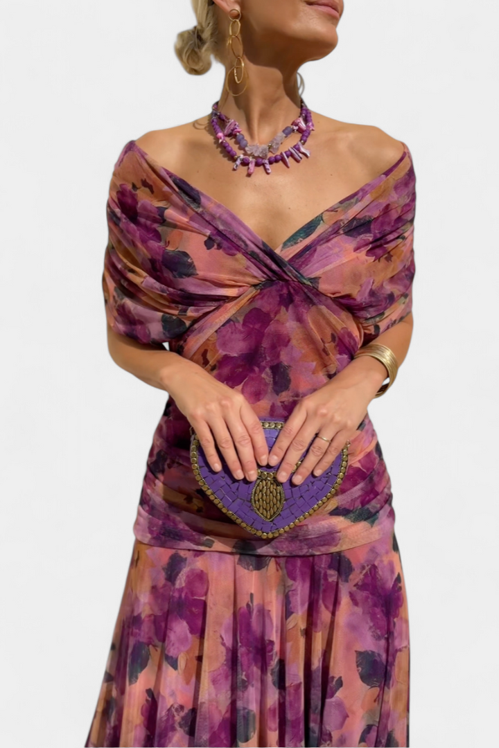 Sarah - Langes Blumenkleid