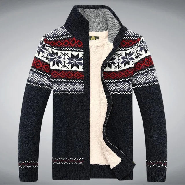 Logan | Vintage Strickjacke mit Reißverschluss