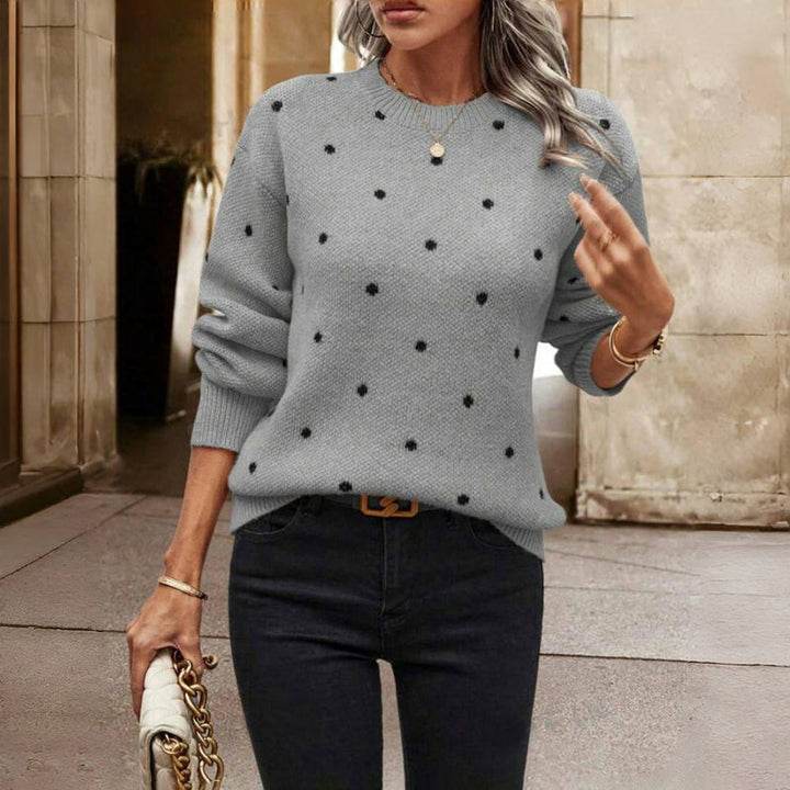 Nena – Gestrickter Pullover mit Punkten