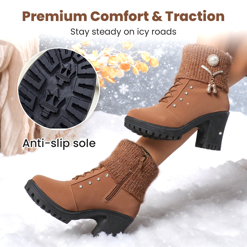Crissa – Damenstiefel mit Dicken Absätzen