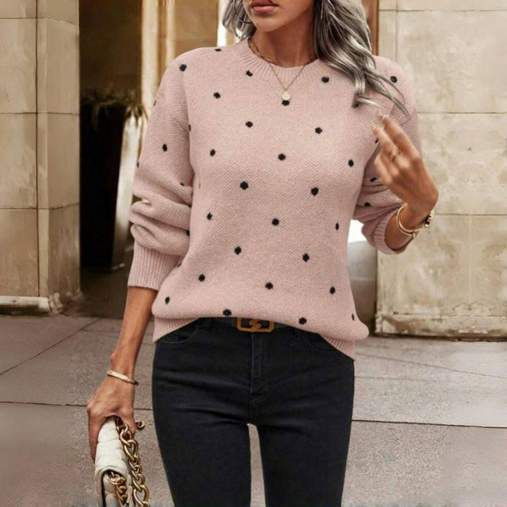 Nena – Gestrickter Pullover mit Punkten